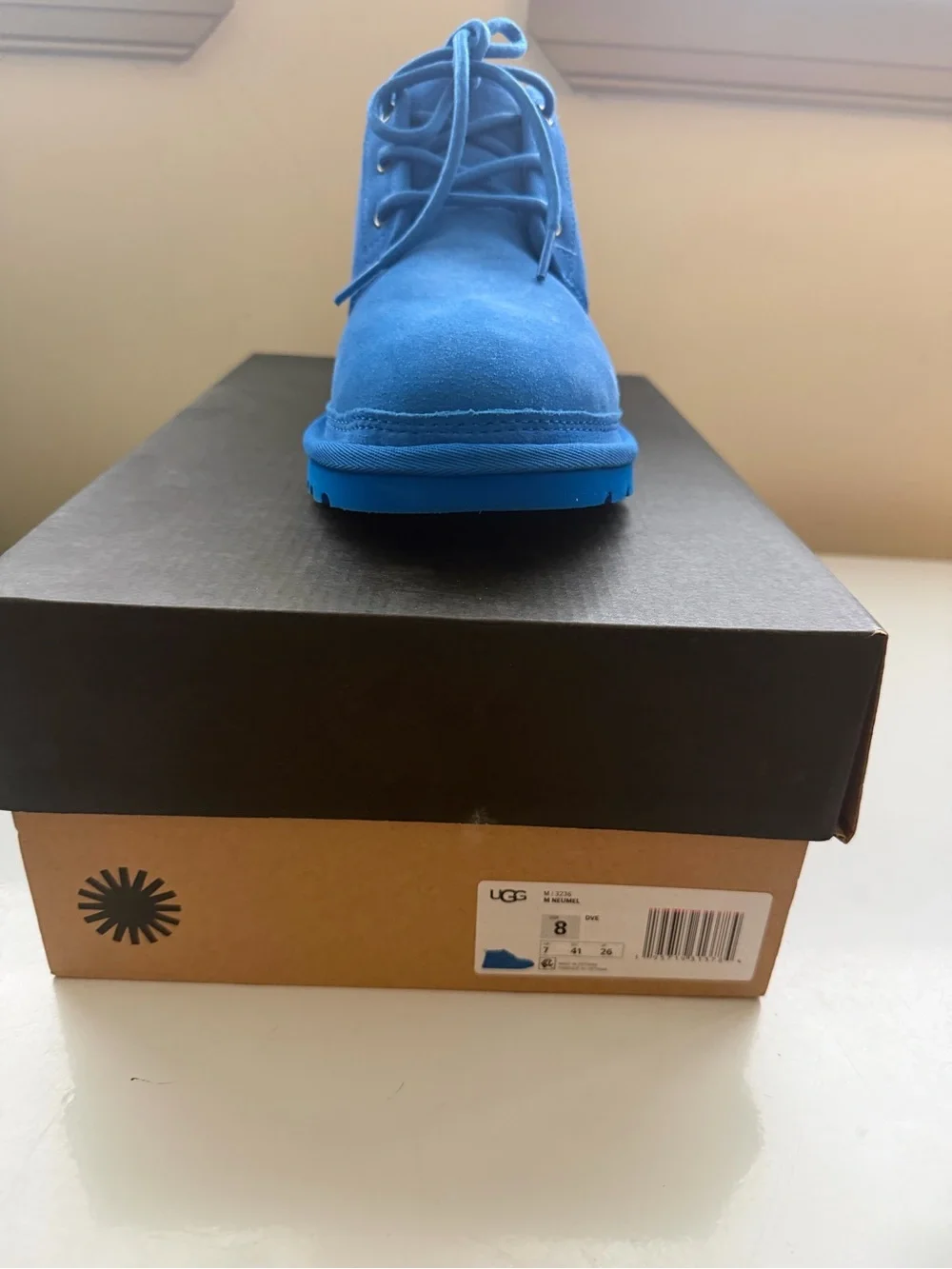 UGG Mens Blue Boot with Durable Grip Sole